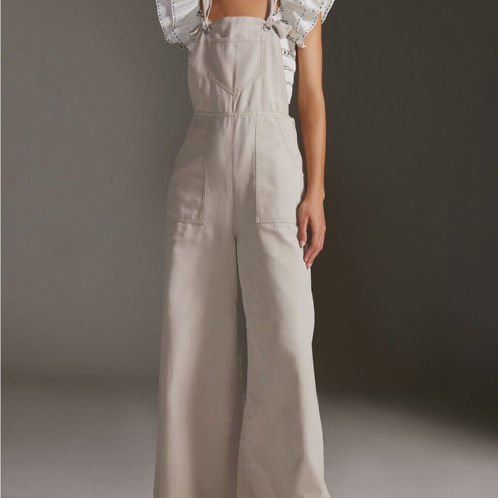 Anthropologie Wide-Leg Overalls - Picture 4 of 8